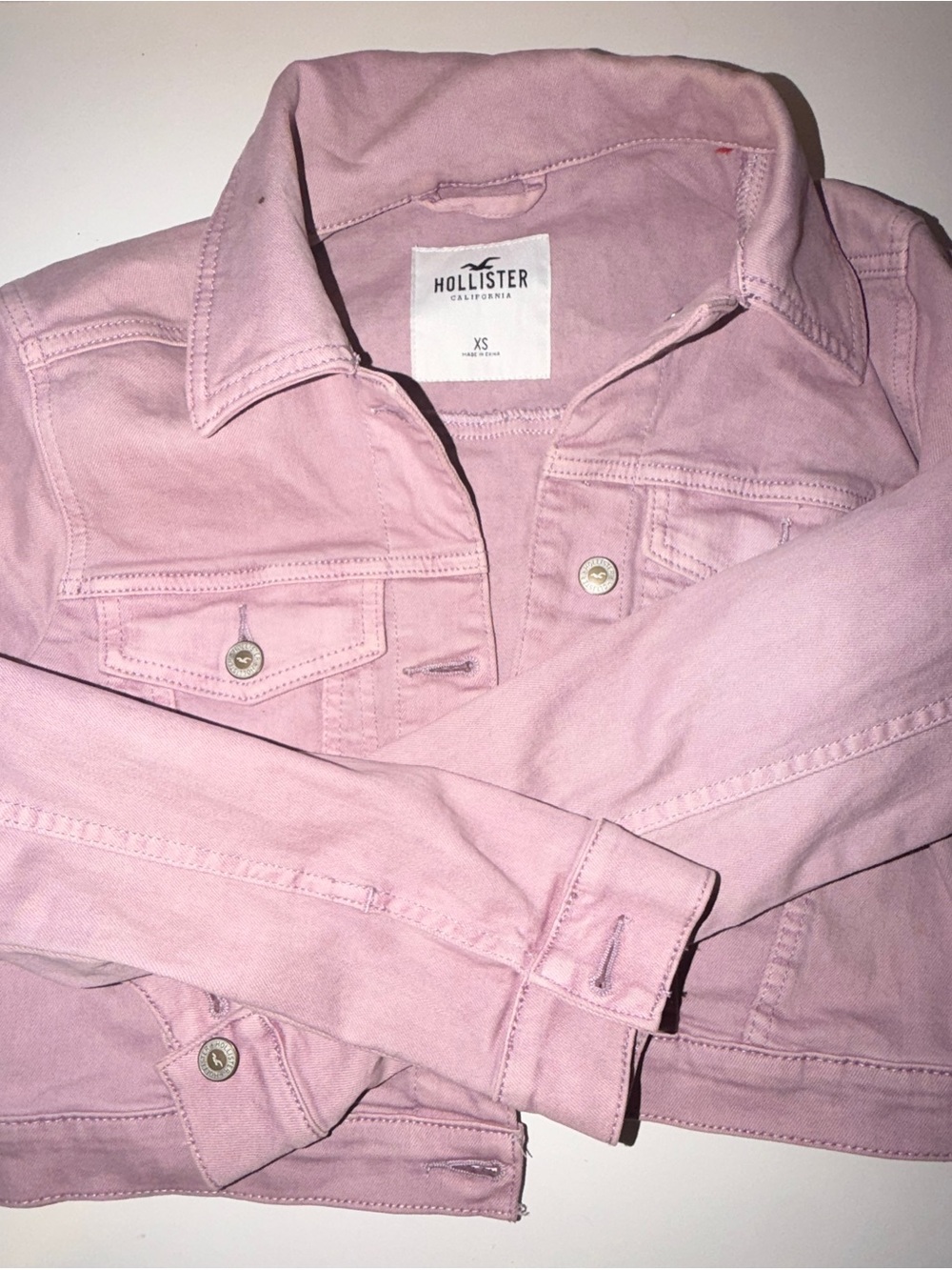 Hollister Light Purple Denim Trucker Jacket